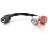 C2G 6in Value Series One 3.5mm Stereo Female To Two RCA Stereo Male Y-Cable — 40424