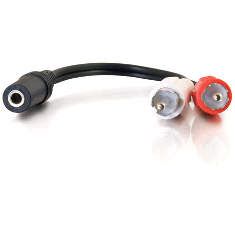 C2G 6in Value Series One 3.5mm Stereo Female To Two RCA Stereo Male Y-Cable — 40424