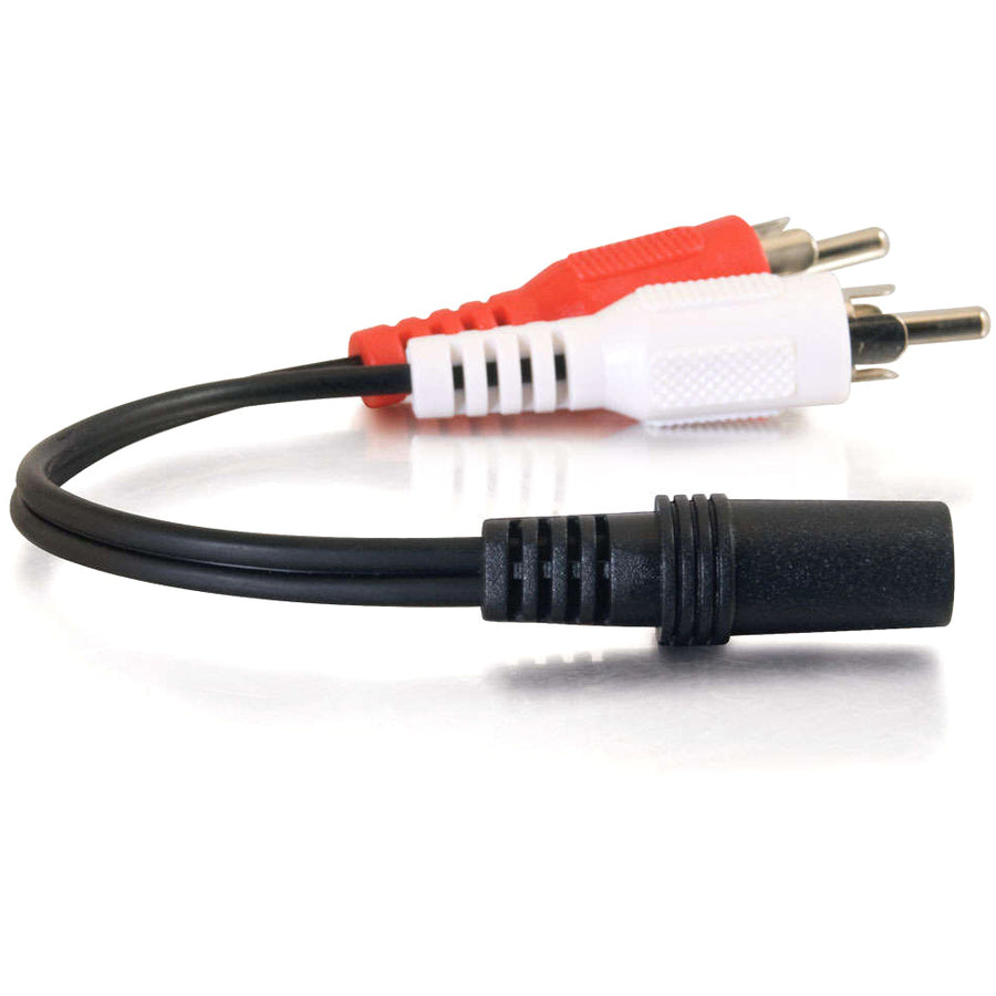 C2G 6in Value Series One 3.5mm Stereo Female To Two RCA Stereo Male Y-Cable — 40424
