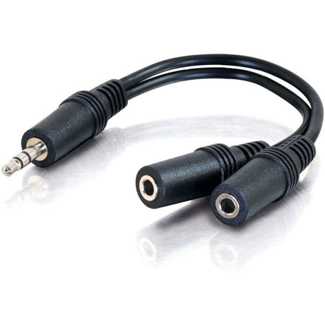 C2G 6in 3.5mm Y-Cable - 3.5mm (1) to 3.5mm (2) - M/F — 40426