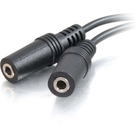 C2G 6in 3.5mm Y-Cable - 3.5mm (1) to 3.5mm (2) - M/F — 40426