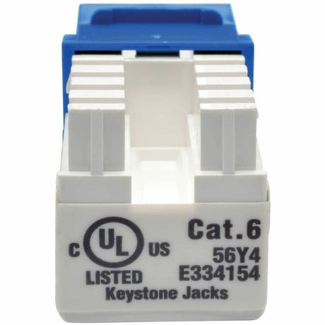Tripp Lite by Eaton Cat6 Cat5e 110 Style Punch down Keystone Jack RJ45 Blue TAA GSA — N238-001-BL