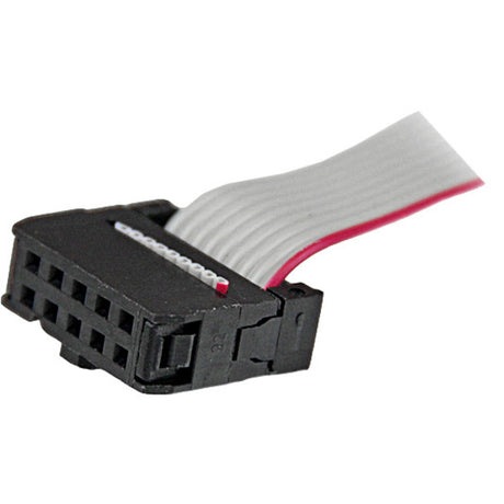 StarTech.com 9-pin Serial to 10-pin Header Slot Plate with Low Profile Bracket - Serial panel - DB-9 (M) - 10 pin IDC (F) - 23 cm — PLATE9MLP