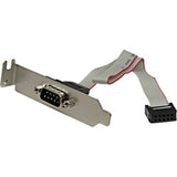 StarTech.com 9-pin Serial to 10-pin Header Slot Plate with Low Profile Bracket - Serial panel - DB-9 (M) - 10 pin IDC (F) - 23 cm — PLATE9MLP