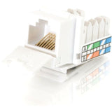 C2G 90&deg; Cat5E RJ45 UTP Keystone Jack - White — 35201