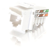 C2G 90&deg; Cat5E RJ45 UTP Keystone Jack - White — 35201