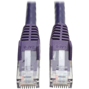 Eaton Tripp Lite Series Cat6 Gigabit Snagless Molded (UTP) Ethernet Cable (RJ45 M/M), PoE, Purple, 3 ft. (0.91 m) — N201-003-PU