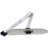 StarTech.com 9-pin Serial to 10-pin Header Slot Plate - Serial panel - DB-9 (M) - 10 pin IDC (F) - 41 cm — PLATE9M16