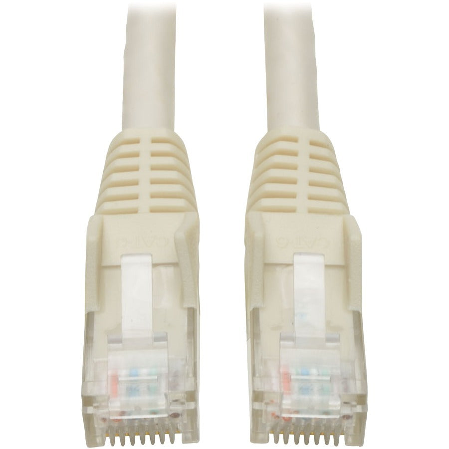 Eaton Tripp Lite Series Cat6 Gigabit Snagless Molded (UTP) Ethernet Cable (RJ45 M/M), PoE, White, 2 ft. (0.61 m) — N201-002-WH