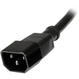 StarTech.com 1ft (0.3m) Power Extension Cord, C14 to C13, 10A 125V, 18AWG, Computer Power Cord Extension, Power Supply Extension Cable — PXT1001