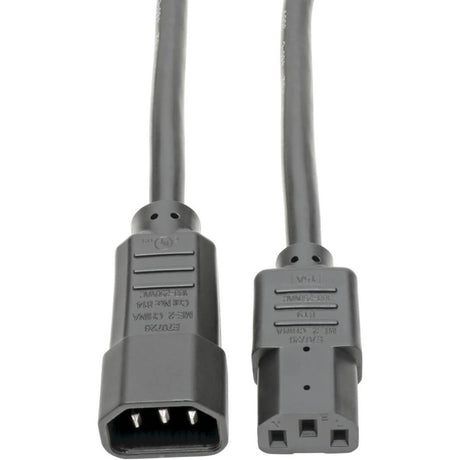 Eaton Tripp Lite Series Heavy-Duty PDU Power Cord, C13 to C14 - 15A, 250V, 14 AWG, 2 ft. (0.61 m), Black — P005-002