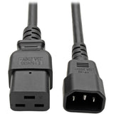 Eaton Tripp Lite Series Power Cord, C19 to C14 - Heavy-Duty, 15A, 250V, 14 AWG, 2 ft. (0.61 m), Black — P047-002