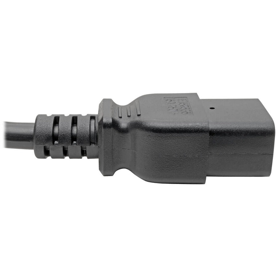 Eaton Tripp Lite Series Power Cord, C19 to C14 - Heavy-Duty, 15A, 250V, 14 AWG, 2 ft. (0.61 m), Black — P047-002