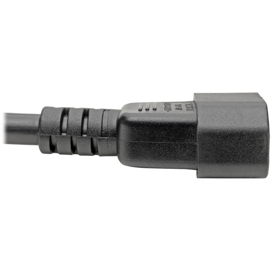 Eaton Tripp Lite Series Power Cord, C19 to C14 - Heavy-Duty, 15A, 250V, 14 AWG, 2 ft. (0.61 m), Black — P047-002