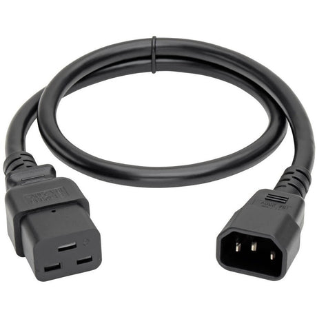 Eaton Tripp Lite Series Power Cord, C19 to C14 - Heavy-Duty, 15A, 250V, 14 AWG, 2 ft. (0.61 m), Black — P047-002