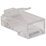 Eaton Tripp Lite Series Cat6 RJ45 Modular Connector Plug with Load Bar, Solid/Stranded Conductor Round Cat6 Wire, 100-pack, TAA — N230-100