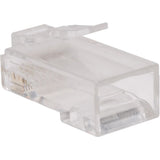 Eaton Tripp Lite Series Cat6 RJ45 Modular Connector Plug with Load Bar, Solid/Stranded Conductor Round Cat6 Wire, 100-pack, TAA — N230-100