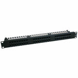 Eaton Tripp Lite Series 48-Port 1U Rack-Mount Cat6/Cat5 High Density 110 Patch Panel, 568B, RJ45 Ethernet, TAA — N252-048-1U