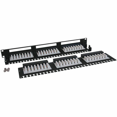 Eaton Tripp Lite Series 48-Port 1U Rack-Mount Cat6/Cat5 High Density 110 Patch Panel, 568B, RJ45 Ethernet, TAA — N252-048-1U