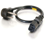 C2G 3ft 18 AWG Universal Flat Panel Power Cord (NEMA 5-15P to IEC320C13) — 27901