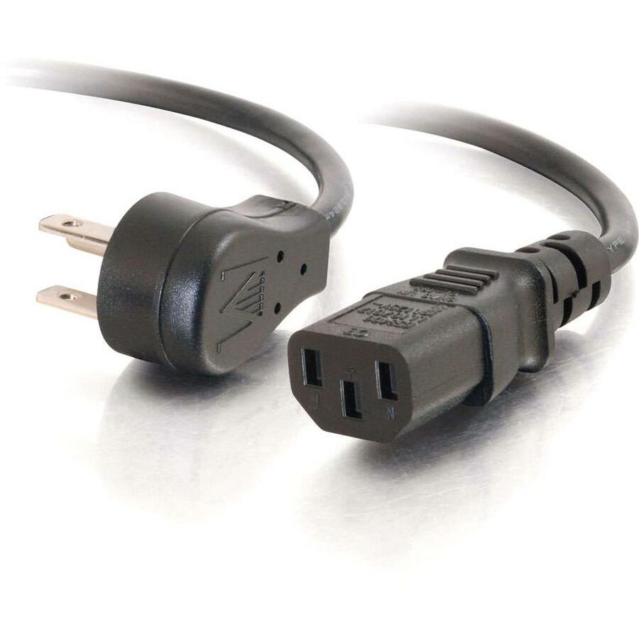 C2G 1.5ft 18 AWG Universal Flat Panel Power Cord (NEMA 5-15P to IEC320C13) — 27900