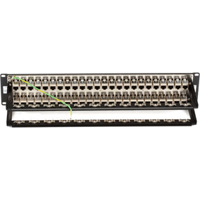 Black Box CAT6 Patch Panel - Feed-Through, 2U, Shielded, 48-Port — JPM816A