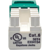 Tripp Lite by Eaton Cat6/Cat5e 110 Style Punch Down Keystone Jack - Green, TAA — N238-001-GN