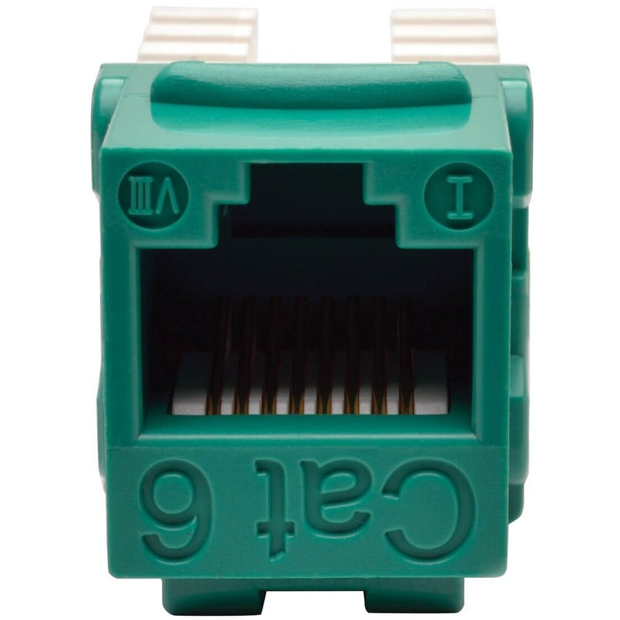 Tripp Lite by Eaton Cat6/Cat5e 110 Style Punch Down Keystone Jack - Green, TAA — N238-001-GN