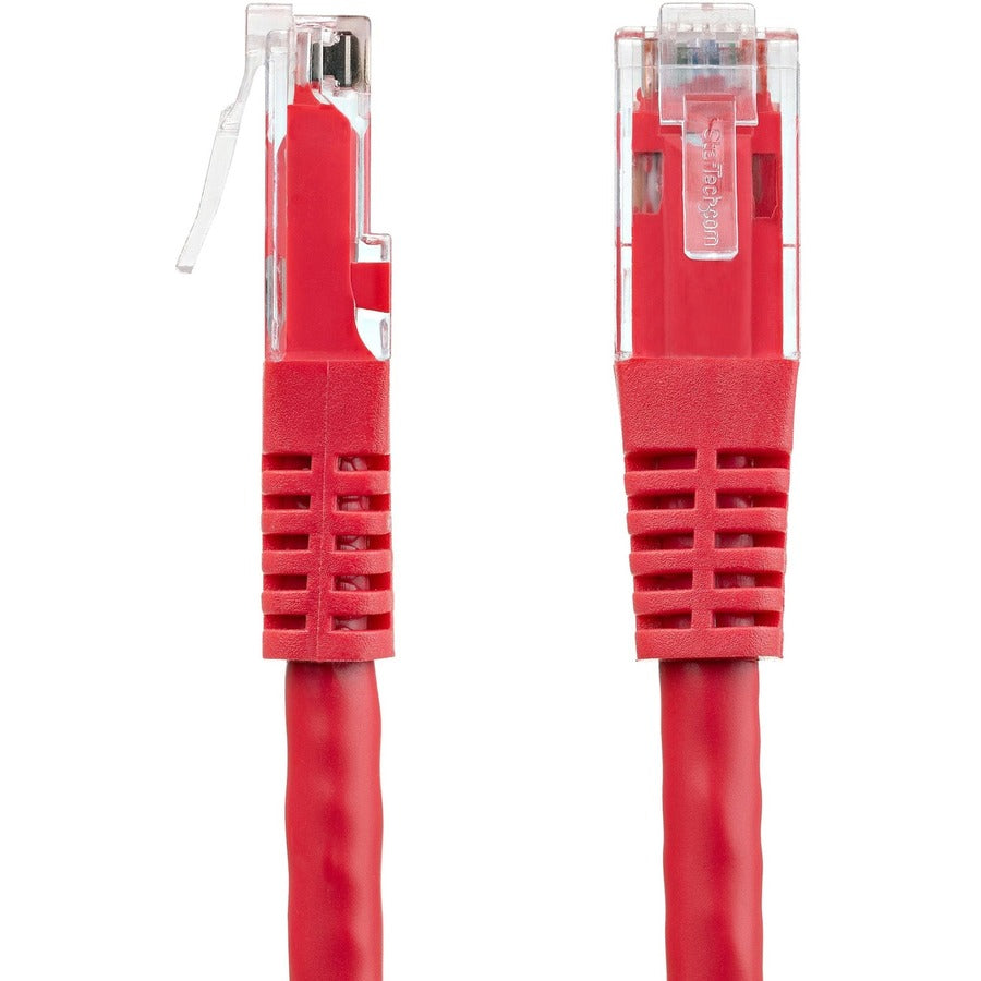 StarTech.com 10ft CAT6 Ethernet Cable - Red Molded Gigabit - 100W PoE UTP 650MHz - Category 6 Patch Cord UL Certified Wiring/TIA — C6PATCH10RD