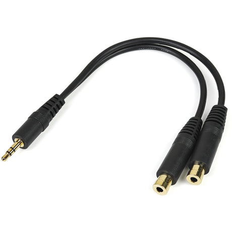 StarTech.com Stereo Splitter Cable - Phono Stereo 3.5mm (M) - Phono 2x Stereo (F) - 6in — MUY1MFF