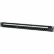Eaton Tripp Lite Series 24-Port 1U Rack-Mount Cat6/Cat5 110 Patch Panel, 568B, RJ45 Ethernet, TAA — N252-024
