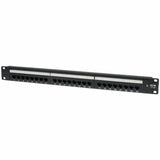 Eaton Tripp Lite Series 24-Port 1U Rack-Mount Cat6/Cat5 110 Patch Panel, 568B, RJ45 Ethernet, TAA — N252-024