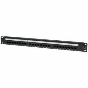 Eaton Tripp Lite Series 24-Port 1U Rack-Mount Cat6/Cat5 110 Patch Panel, 568B, RJ45 Ethernet, TAA — N252-024