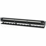 Eaton Tripp Lite Series 24-Port 1U Rack-Mount Cat6/Cat5 110 Patch Panel, 568B, RJ45 Ethernet, TAA — N252-024
