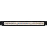 Eaton Tripp Lite Series 24-Port 1U Rack-Mount Cat6/Cat5 110 Patch Panel, 568B, RJ45 Ethernet, TAA — N252-024