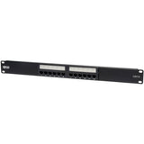 Eaton Tripp Lite Series 12-Port 1U Rack-Mount Cat6/Cat5 110 Patch Panel 568B, RJ45 Ethernet, TAA — N252-012