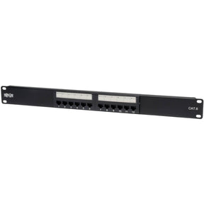 Eaton Tripp Lite Series 12-Port 1U Rack-Mount Cat6/Cat5 110 Patch Panel 568B, RJ45 Ethernet, TAA — N252-012