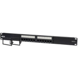 Eaton Tripp Lite Series 12-Port 1U Rack-Mount Cat6/Cat5 110 Patch Panel 568B, RJ45 Ethernet, TAA — N252-012