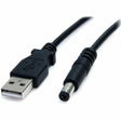 StarTech.com 3 ft USB to Type M Barrel 5V DC Power Cable — USB2TYPEM