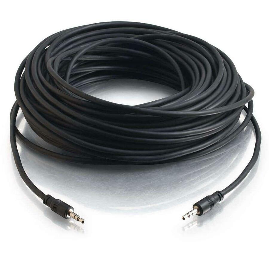 C2G 35ft CMG-Rated 3.5mm Stereo Audio Cable With Low Profile Connectors — 40108