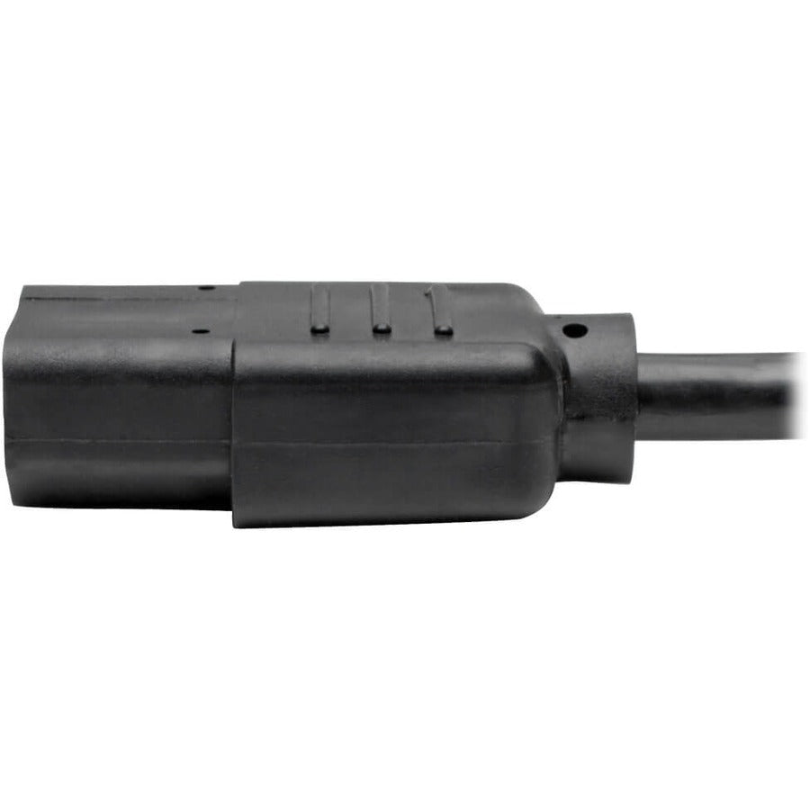 Eaton Tripp Lite Series Desktop Computer AC Power Cable, NEMA 5-15P to C13 - 10A, 125V, 18 AWG, 3 ft. (0.91 m), Black — P006-003