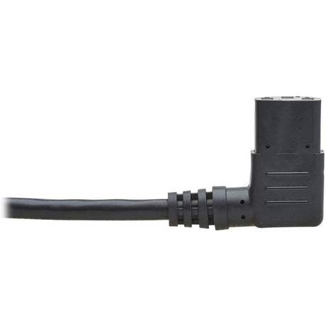 Eaton Tripp Lite Series Power Extension Cord, Right-Angle C13 to C14 PDU Style - 10A, 250V, 18 AWG, 2 ft. (0.61 m), Black — P004-002-13RA