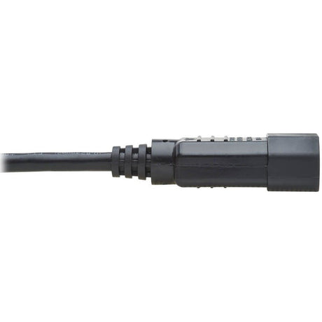 Eaton Tripp Lite Series Power Extension Cord, Right-Angle C13 to C14 PDU Style - 10A, 250V, 18 AWG, 2 ft. (0.61 m), Black — P004-002-13RA