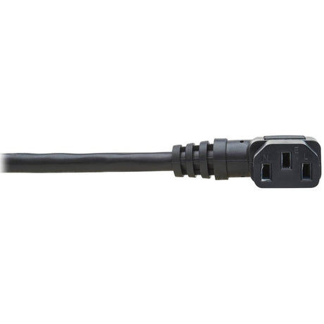 Eaton Tripp Lite Series Power Extension Cord, Right-Angle C13 to C14 PDU Style - 10A, 250V, 18 AWG, 2 ft. (0.61 m), Black — P004-002-13RA
