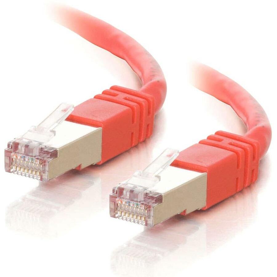 C2G-7ft Cat5e Molded Shielded (STP) Network Patch Cable - Red — 27252