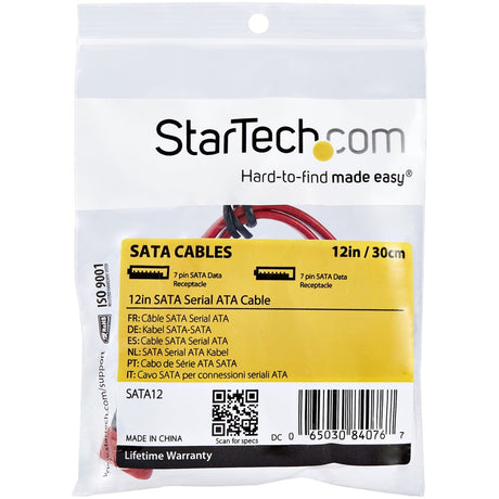 StarTech.com 12in SATA Serial ATA Cable — SATA12