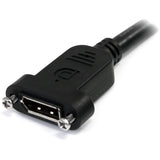 StarTech.com 3ft (1m) Panel Mount DisplayPort Cable, 4K x 2K Video, DisplayPort 1.2 Extension Cable Male to Female, DP Extender Cord — DPPNLFM3PW