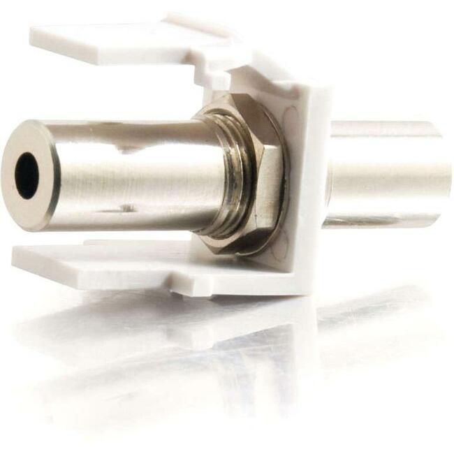 C2G Snap-In 3.5mm Stereo F/F Keystone Insert Module - White — 03819