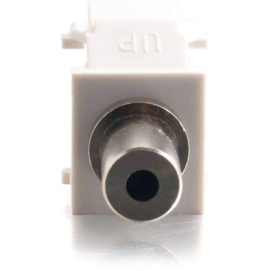 C2G Snap-In 3.5mm Stereo F/F Keystone Insert Module - White — 03819