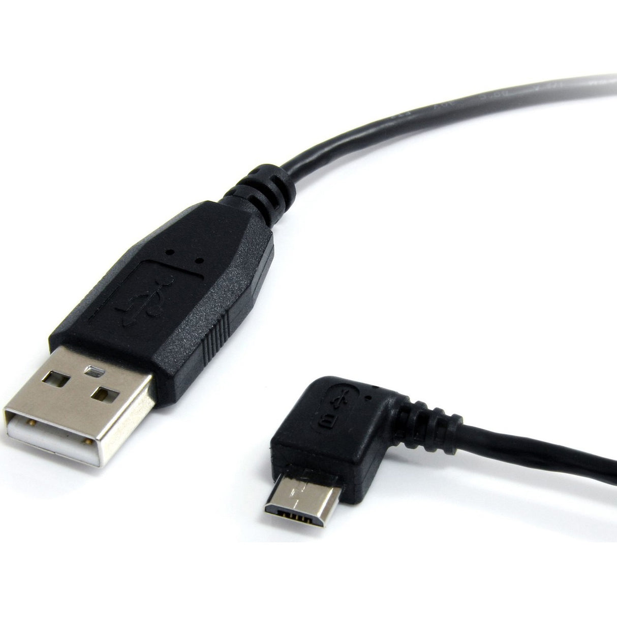 StarTech.com 3 ft Micro USB Cable - A to Left Angle Micro B — UUSBHAUB3LA